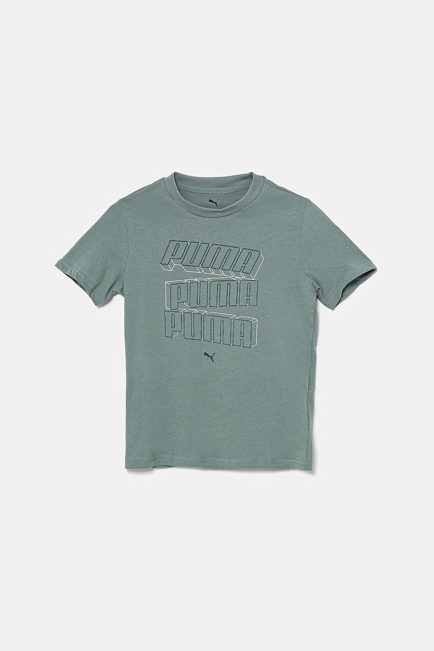 Puma tricou de bumbac pentru copii ESS LOGO LAB HOG Tee culoarea verde, cu imprimeu, 685788