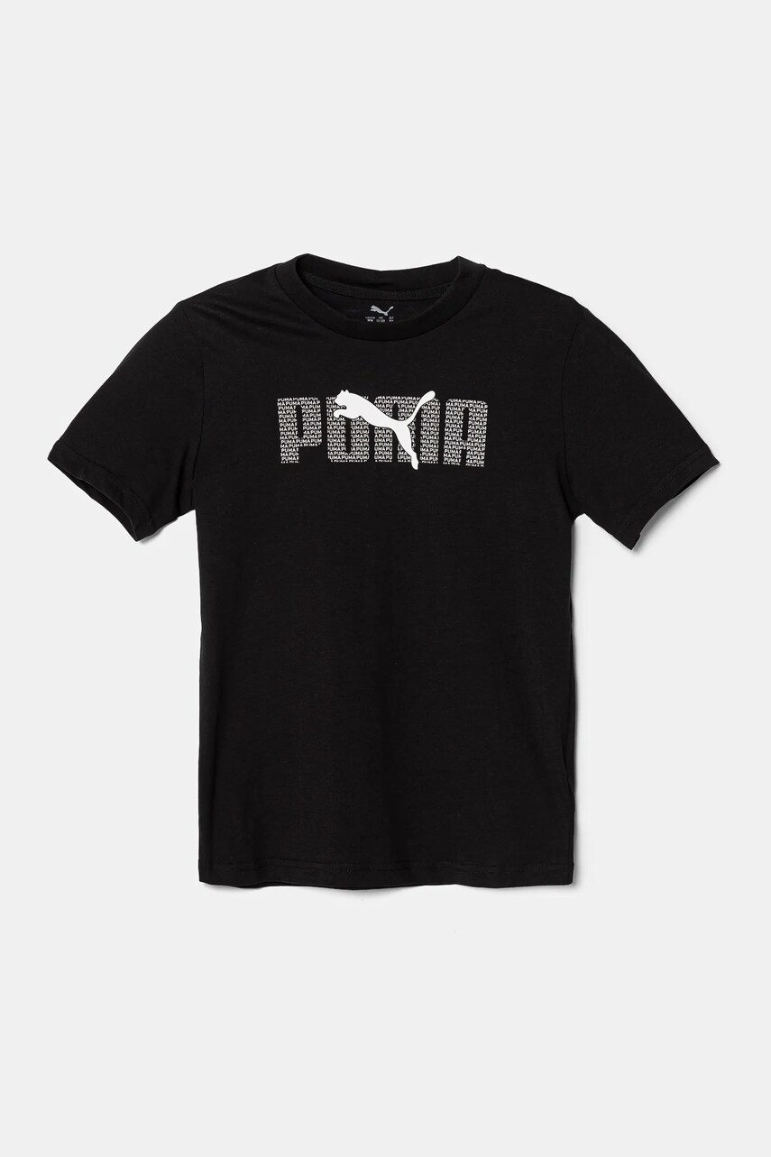 Puma tricou din bumbac ESS LOGO LAB Tee culoarea negru, cu imprimeu, 685791