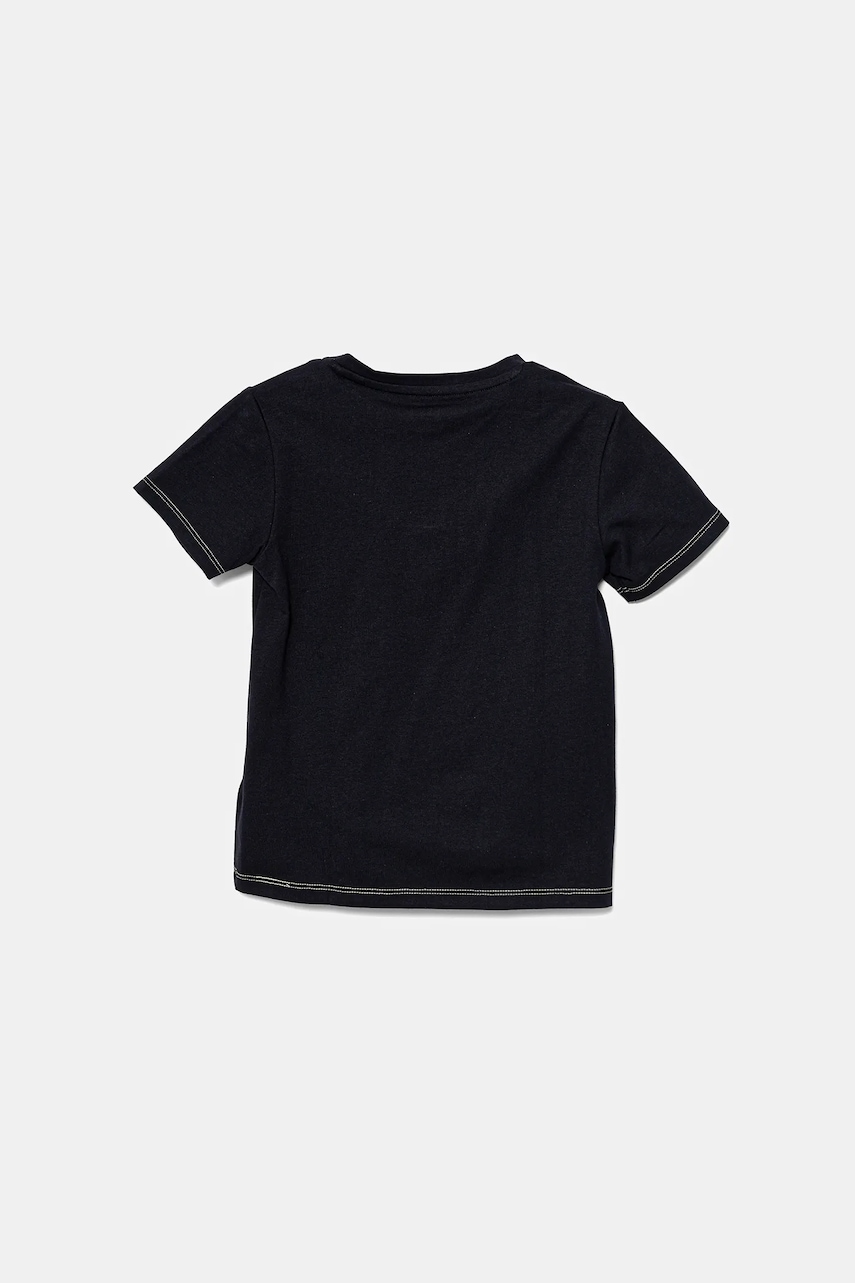Детская хлопковая футболка Guess цвет синий с принтом N5GI00 K8HM4 Детская хлопковая футболка Guess цвет синий с принтом N5GI00 K8HM4