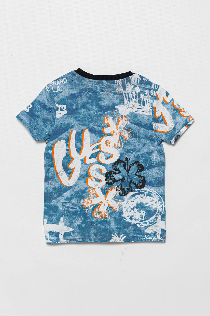 Детская хлопковая футболка Guess узорная N5GI19 K8HM4 Детская хлопковая футболка Guess узорная N5GI19 K8HM4