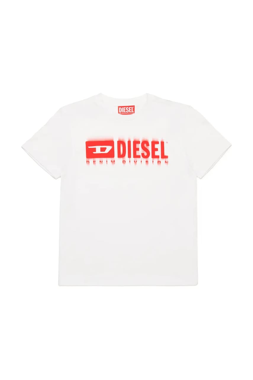 Diesel tricou de bumbac pentru copii TDIEGORL6 T-SHIRT culoarea alb, cu imprimeu, J02033 Diesel tricou de bumbac pentru copii TDIEGORL6 T-SHIRT culoarea alb, cu imprimeu, J02033