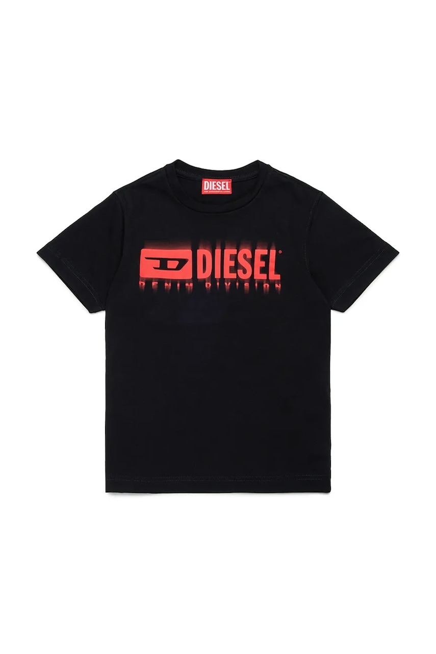 Diesel tricou de bumbac pentru copii TDIEGORL6 T-SHIRT culoarea negru, cu imprimeu, J02033 Diesel tricou de bumbac pentru copii TDIEGORL6 T-SHIRT culoarea negru, cu imprimeu, J02033