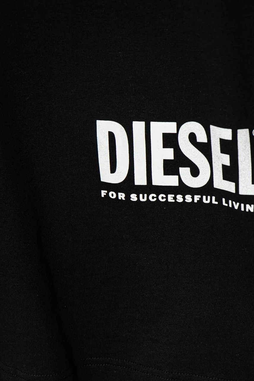 Diesel gyerek pamut póló MTFIND OVER T-SHIRTS fekete, nyomott mintás, J02283 termék 2. képe