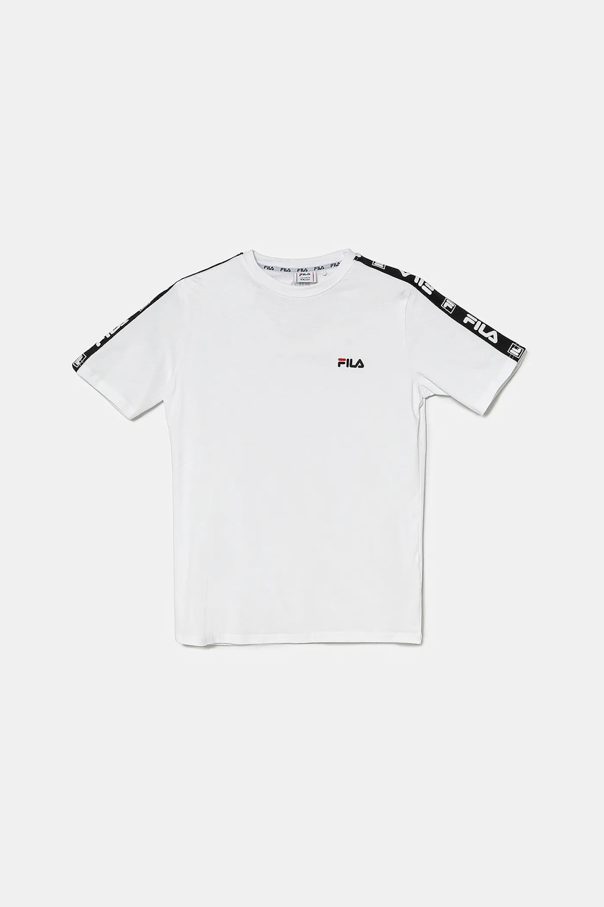 Fila tricou de bumbac pentru copii IDELBERG culoarea alb, cu imprimeu, FAT0672 Fila tricou de bumbac pentru copii IDELBERG culoarea alb, cu imprimeu, FAT0672