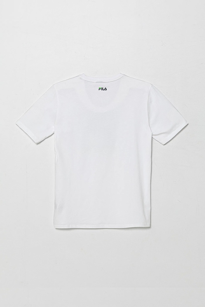 Детская хлопковая футболка Fila ILLERKIRCHBERG цвет белый с принтом FAT0678