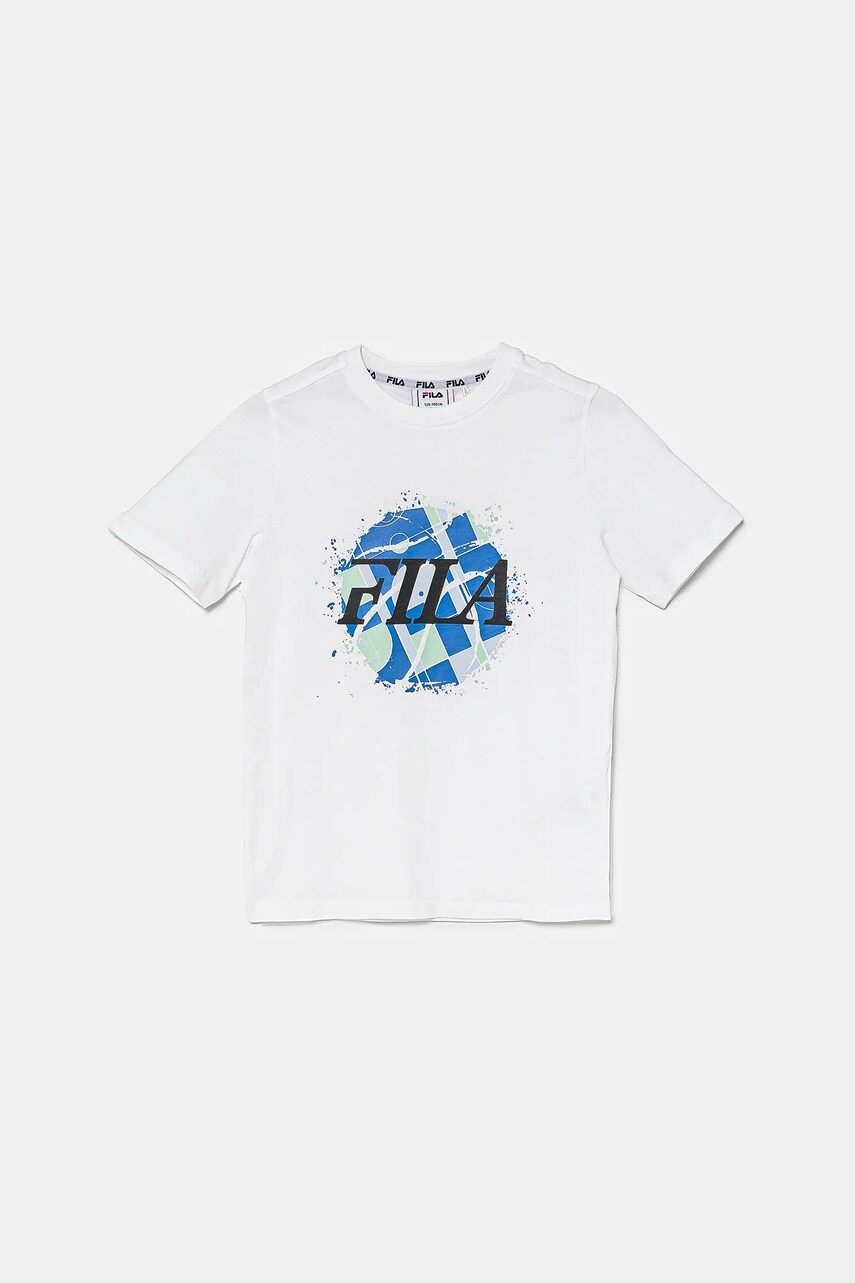 Fila tricou de bumbac pentru copii ILBERSTEDT culoarea alb, cu imprimeu, FAT0682