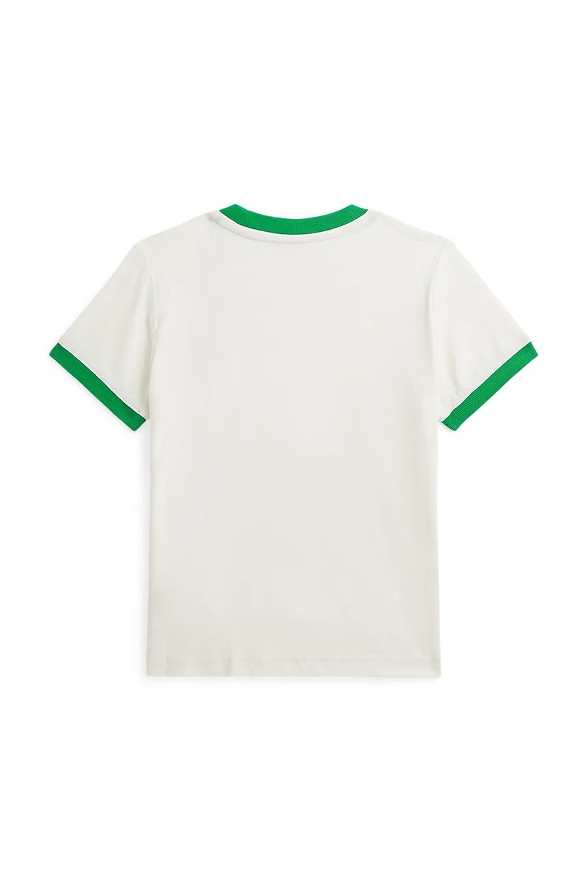 Детская хлопковая футболка Polo Ralph Lauren цвет белый однотонная 322964454001 Детская хлопковая футболка Polo Ralph Lauren цвет белый однотонная 322964454001