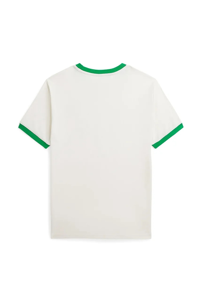 Детская хлопковая футболка Polo Ralph Lauren цвет белый однотонная 323964454001 Детская хлопковая футболка Polo Ralph Lauren цвет белый однотонная 323964454001