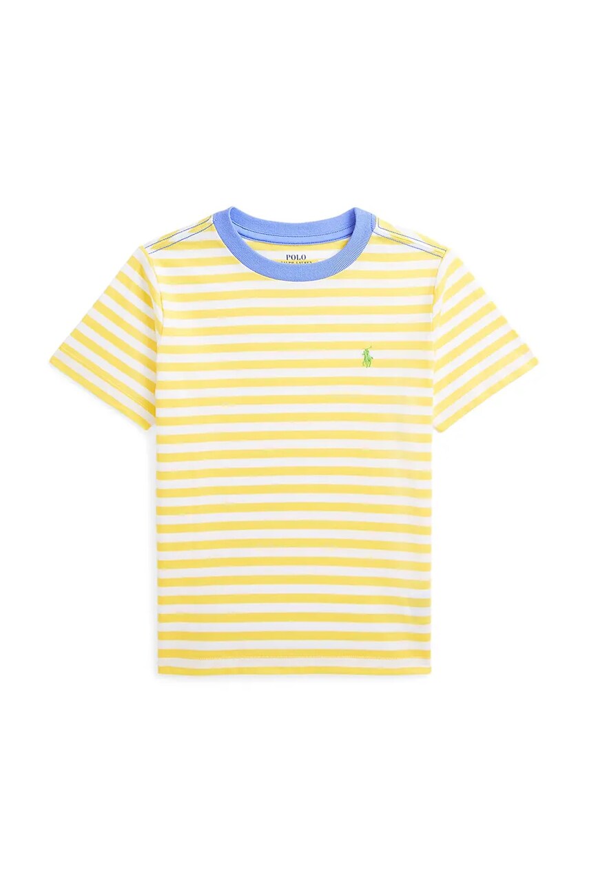 Levně Dětské bavlněné tričko Polo Ralph Lauren žlutá barva, 322952450004