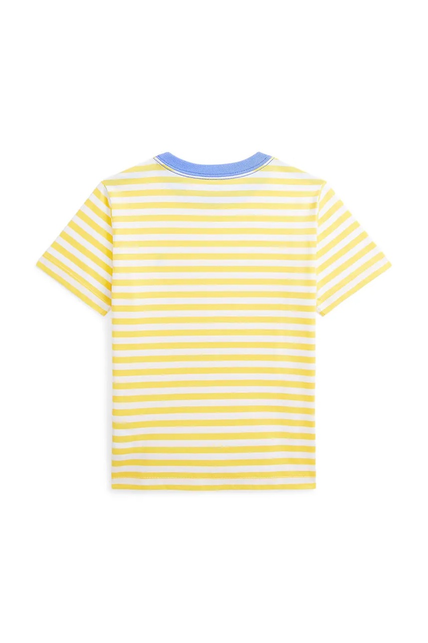 Детская хлопковая футболка Polo Ralph Lauren цвет жёлтый узорная 322952450004 Детская хлопковая футболка Polo Ralph Lauren цвет жёлтый узорная 322952450004