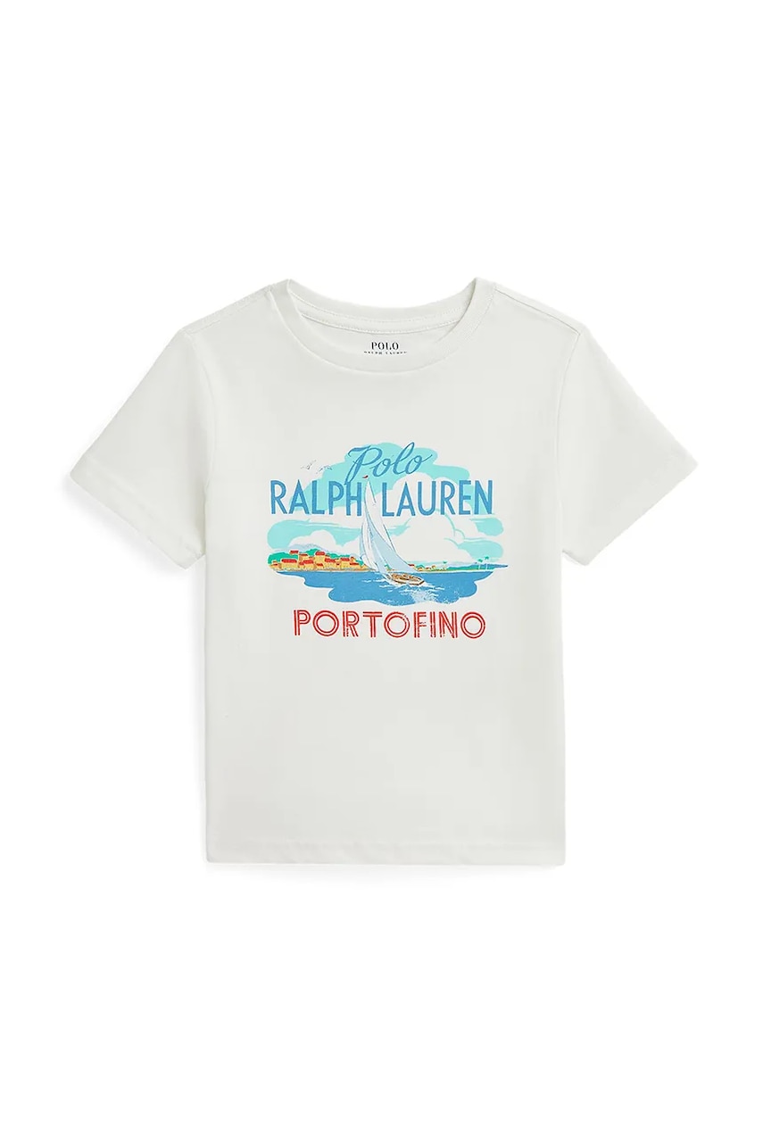 Levně Tričko Polo Ralph Lauren bílá barva, s potiskem, 322965901001