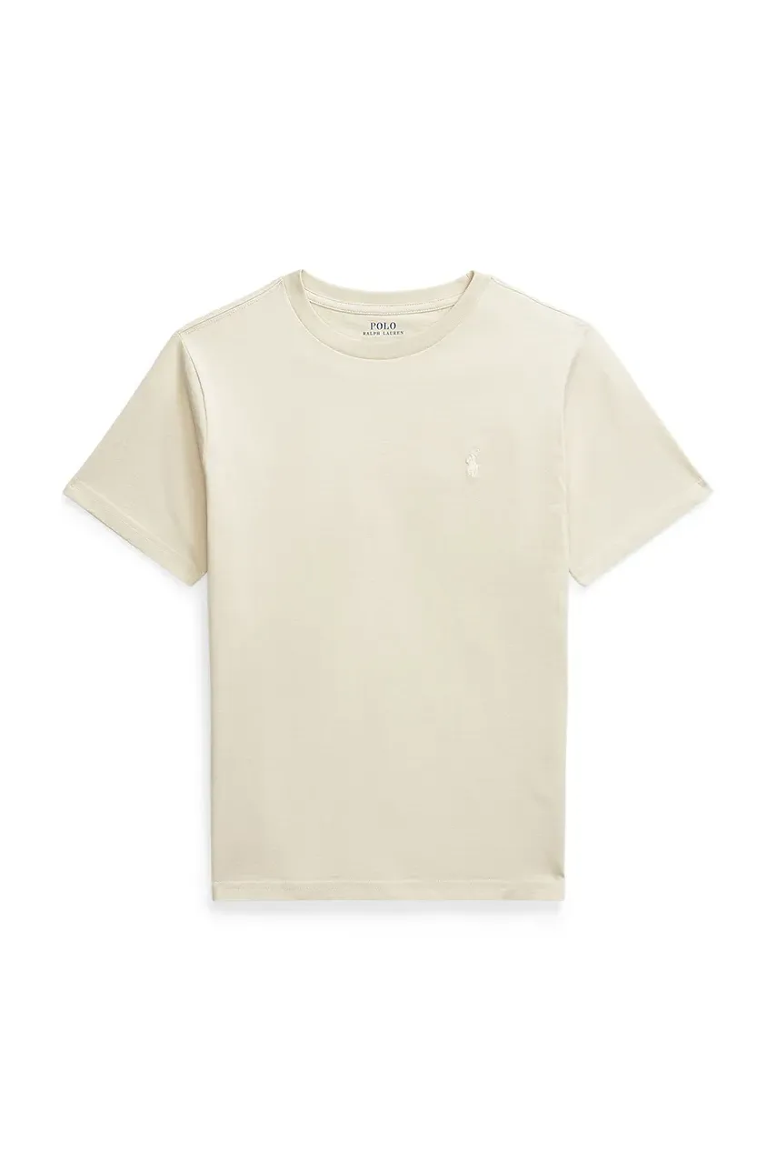 Levně Dětské bavlněné tričko Polo Ralph Lauren béžová barva, 323832904182