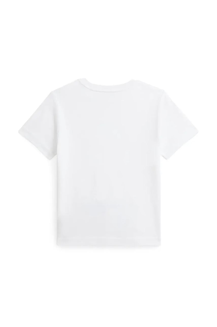 Детская хлопковая футболка Polo Ralph Lauren цвет белый с принтом 322973136002 Детская хлопковая футболка Polo Ralph Lauren цвет белый с принтом 322973136002