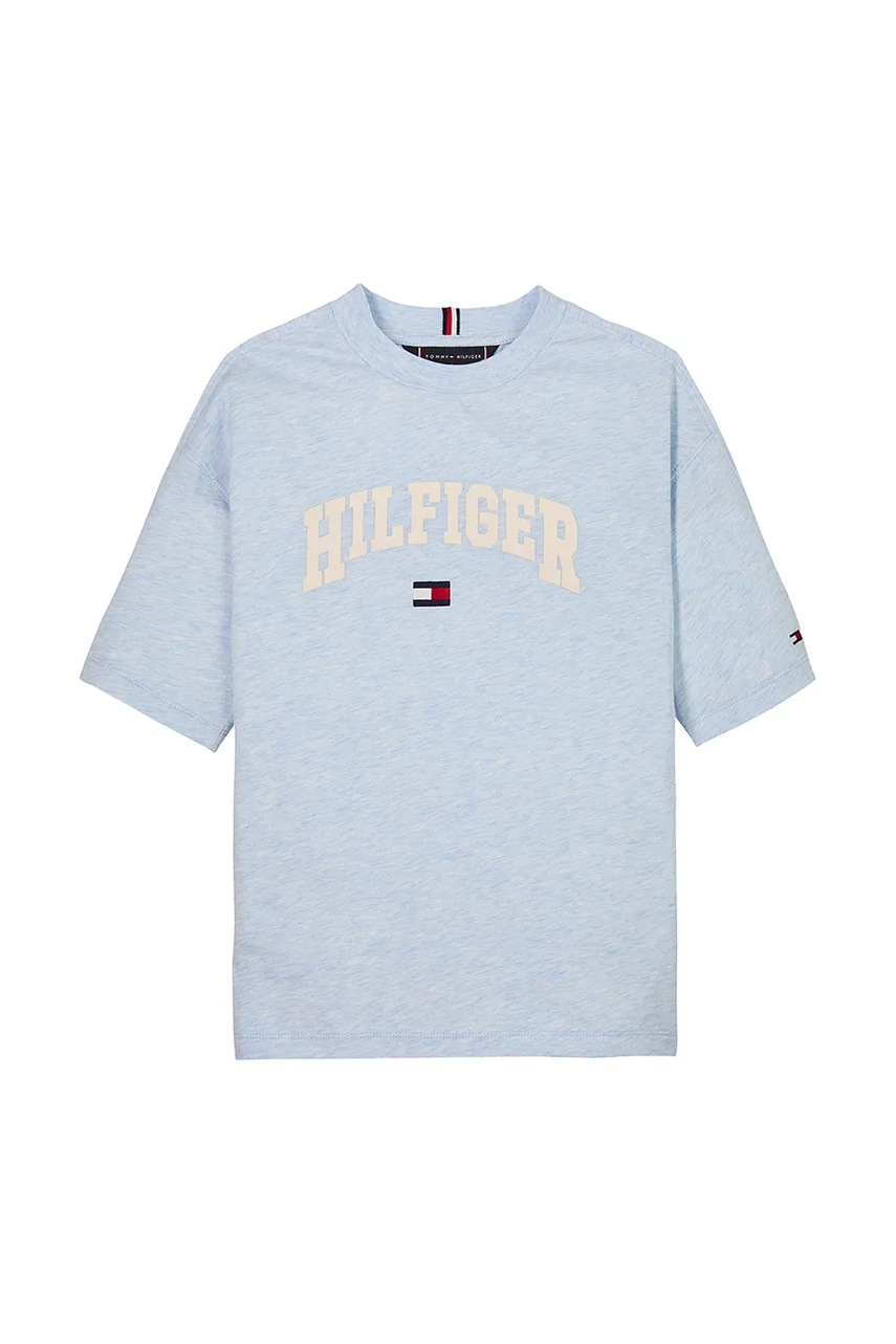Детская хлопковая футболка Tommy Hilfiger с принтом KB0KB09533 Детская хлопковая футболка Tommy Hilfiger с принтом KB0KB09533