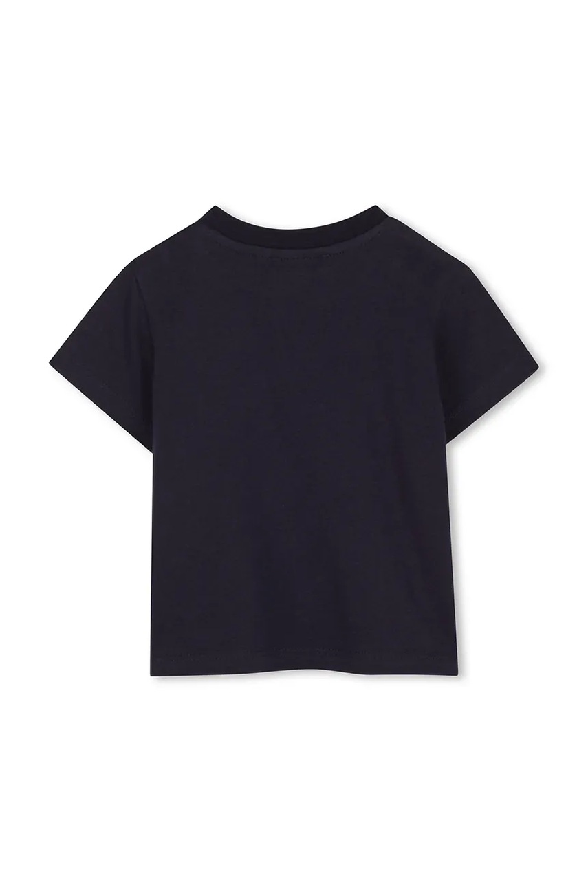 Детская хлопковая футболка Kenzo Kids цвет синий с принтом K60971 Детская хлопковая футболка Kenzo Kids цвет синий с принтом K60971
