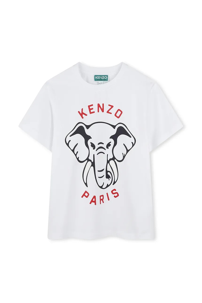 Kenzo Kids tricou de bumbac pentru copii culoarea alb, cu imprimeu, K61136