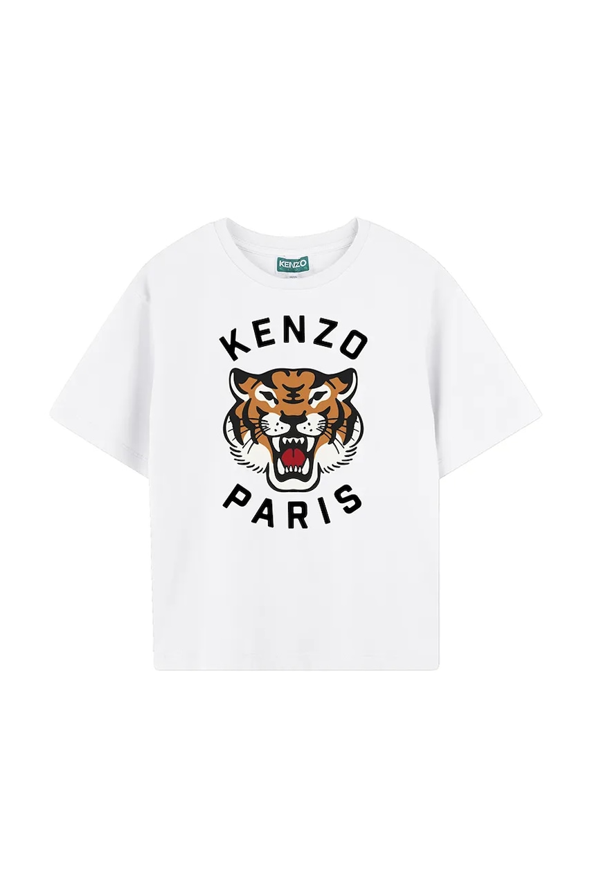 Kenzo Kids tricou de bumbac pentru copii culoarea alb, cu imprimeu, K61137