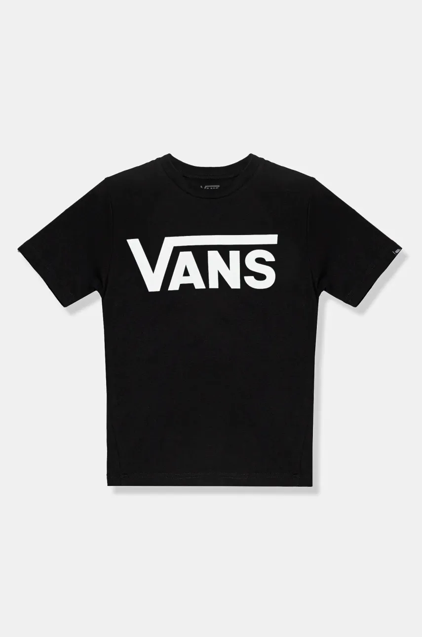 Vans tricou de bumbac pentru copii CLASSIC culoarea negru, cu imprimeu, VN0A3W76BLK1