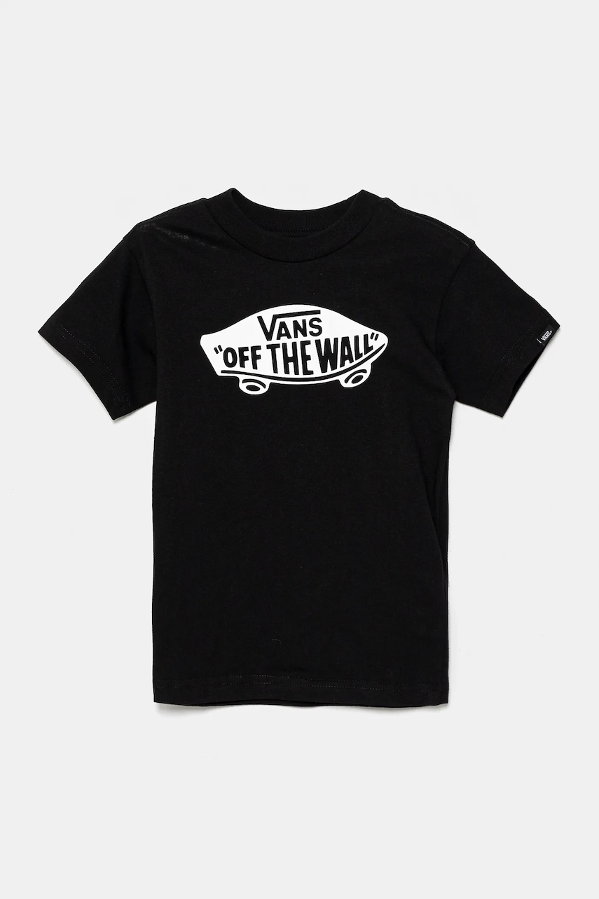 Vans tricou de bumbac pentru copii STYLE 76 culoarea negru, cu imprimeu, VN0A3IJ1BLK1