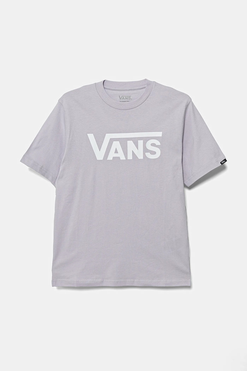 Vans tricou de bumbac pentru copii Classic culoarea violet, cu imprimeu, VN000IVFUUI1 Vans tricou de bumbac pentru copii Classic culoarea violet, cu imprimeu, VN000IVFUUI1