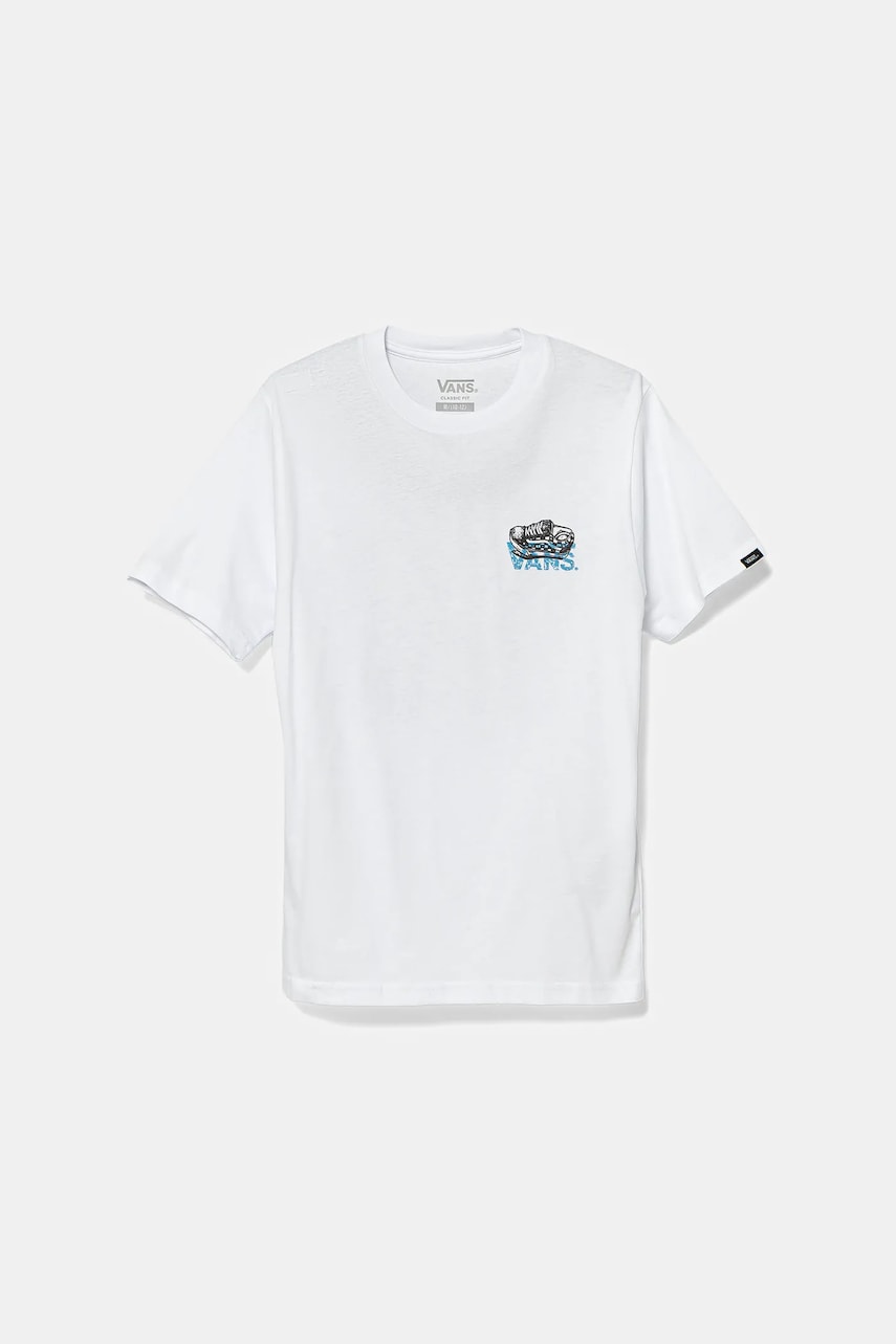 Levně Dětské bavlněné tričko Vans Old Skool bílá barva, VN000MKUWHT1