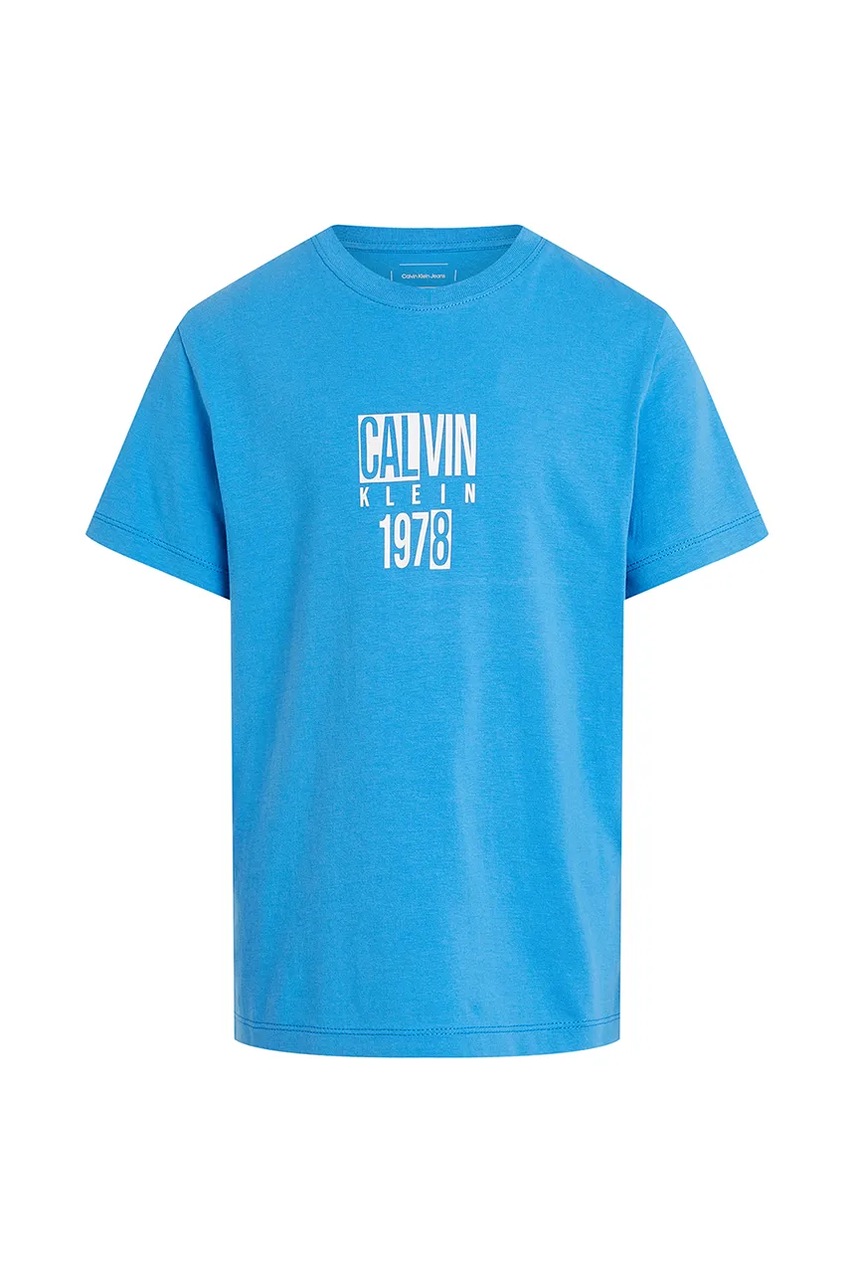 Дитяча бавовняна футболка Calvin Klein Jeans з принтом IB0IB02456