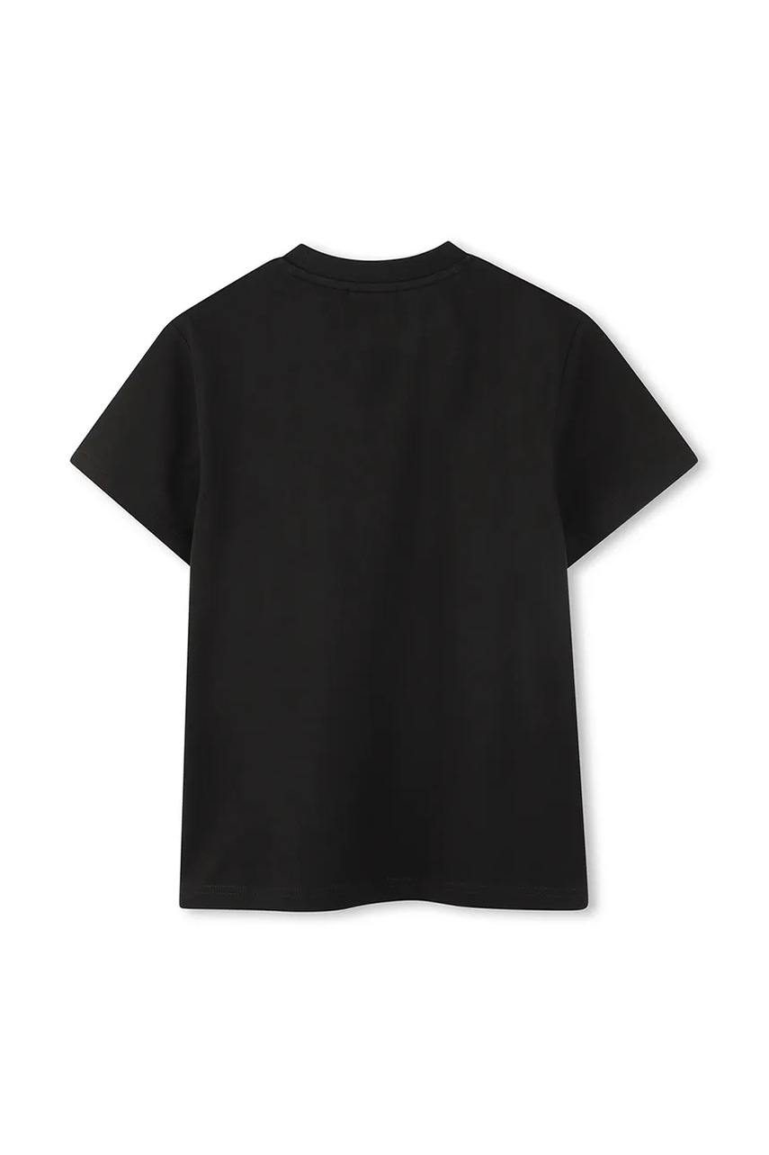 Дитяча бавовняна футболка HUGO колір чорний з принтом G00333