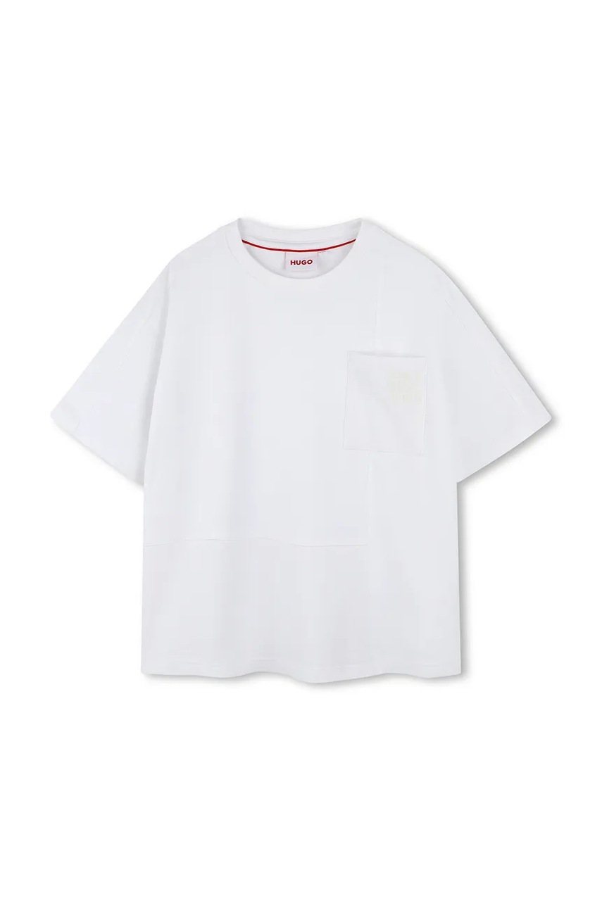 HUGO tricou de bumbac pentru copii culoarea alb, neted, G00342