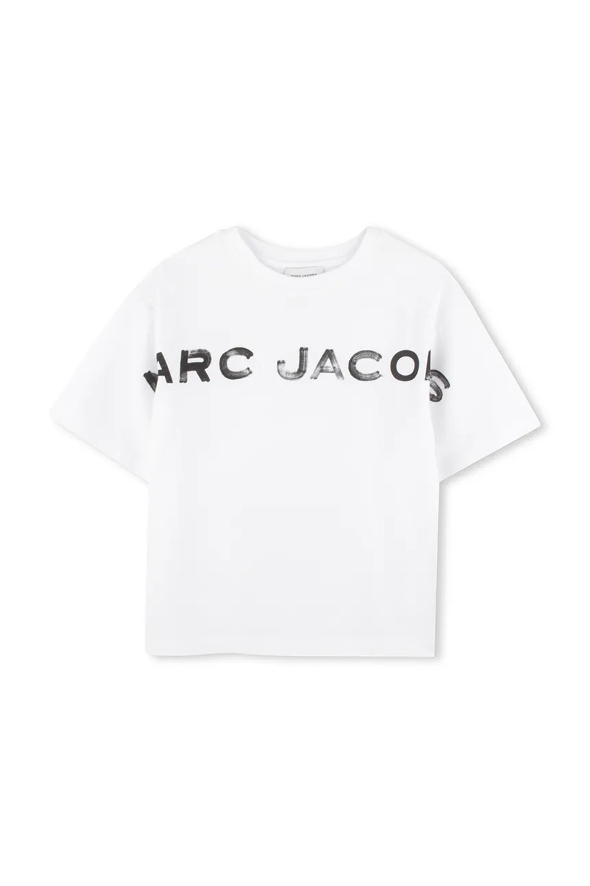 Детская хлопковая футболка Marc Jacobs цвет белый с принтом W60448 Детская хлопковая футболка Marc Jacobs цвет белый с принтом W60448
