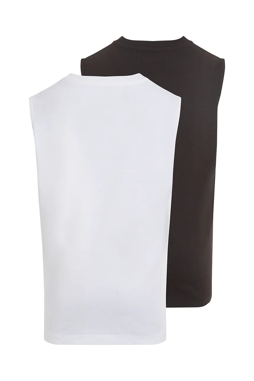 Дитяча бавовняна футболка Calvin Klein Jeans 2-pack колір чорний однотонна IB0IB02443