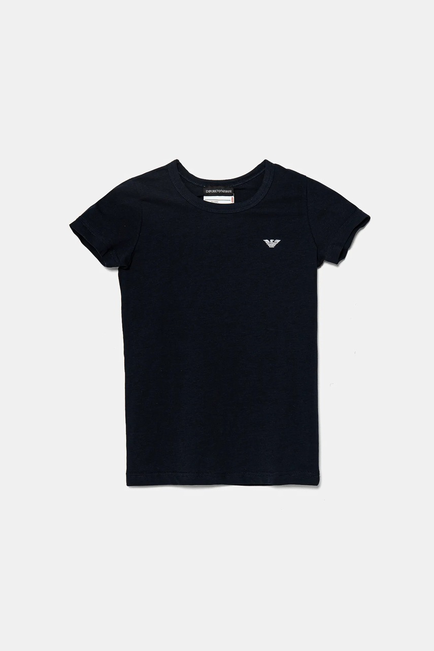 Детская футболка Emporio Armani 2 шт цвет синий однотонная EB000489 AF16036 Детская футболка Emporio Armani 2 шт цвет синий однотонная EB000489 AF16036