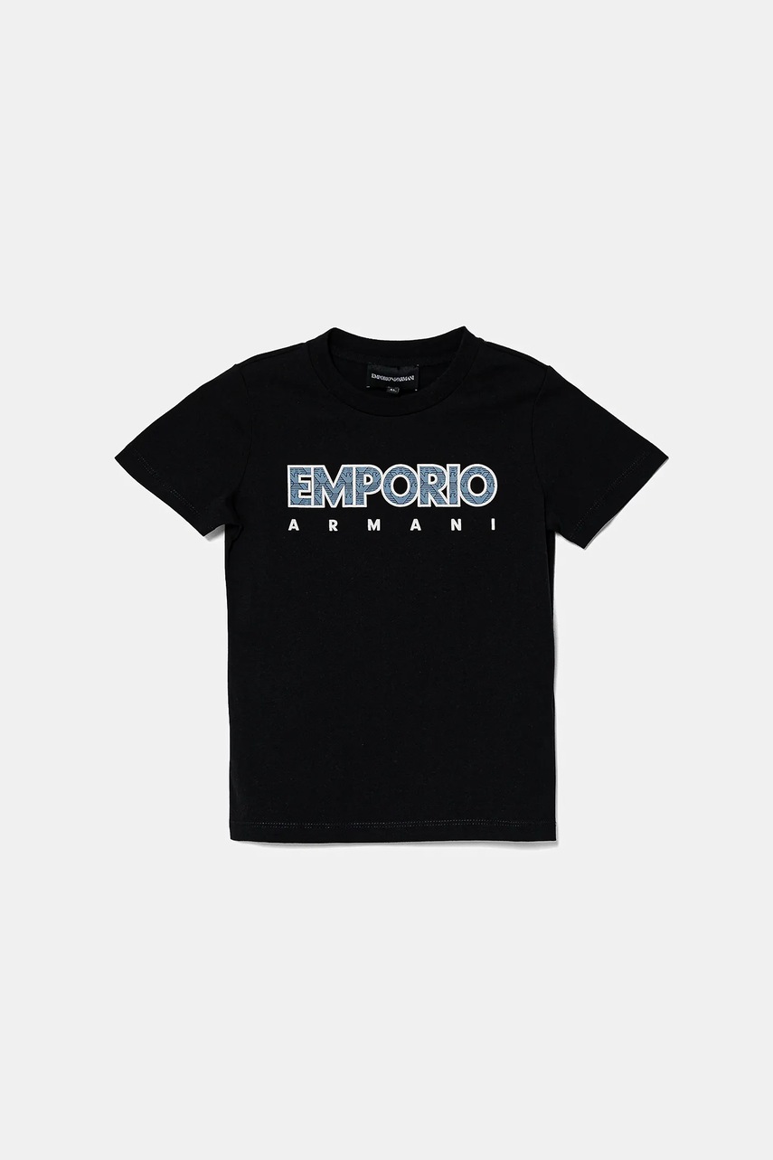 Детская хлопковая футболка Emporio Armani 3 шт цвет бежевый с принтом EB000320 AF13913 Детская хлопковая футболка Emporio Armani 3 шт цвет бежевый с принтом EB000320 AF13913