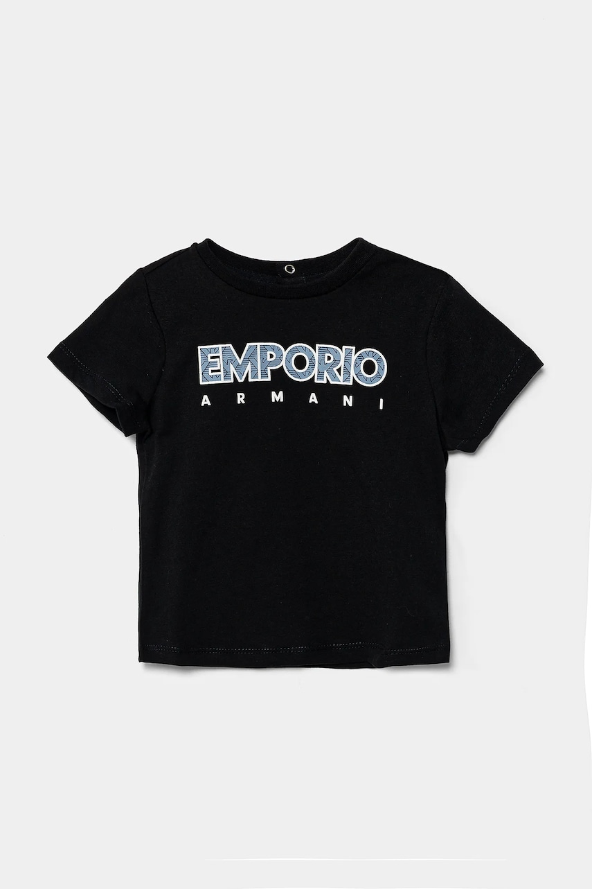 Emporio Armani baba pamut póló 3 db bézs, nyomott mintás, EB000380 AF13913 termék 2. képe