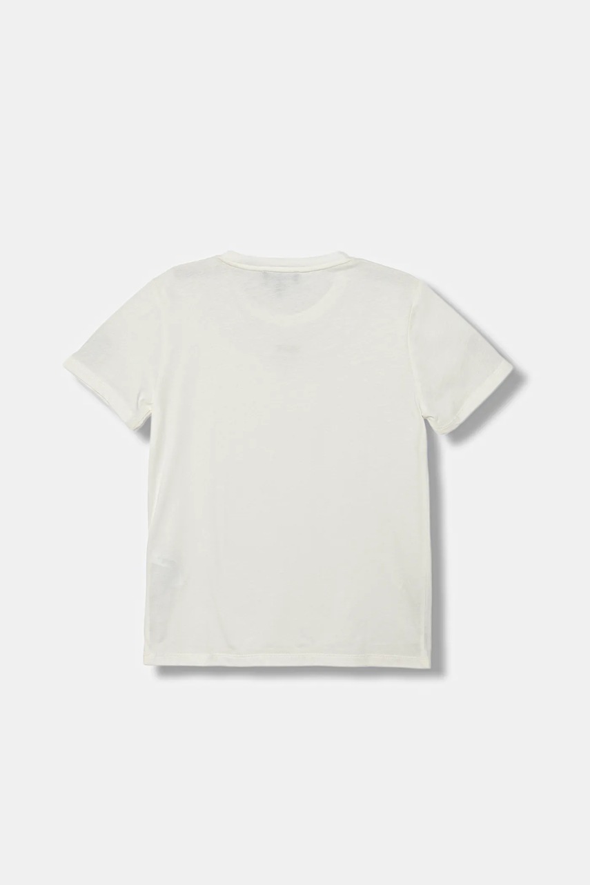 Детская хлопковая футболка Emporio Armani цвет чёрный с принтом EB000421 AF15013 Детская хлопковая футболка Emporio Armani цвет чёрный с принтом EB000421 AF15013