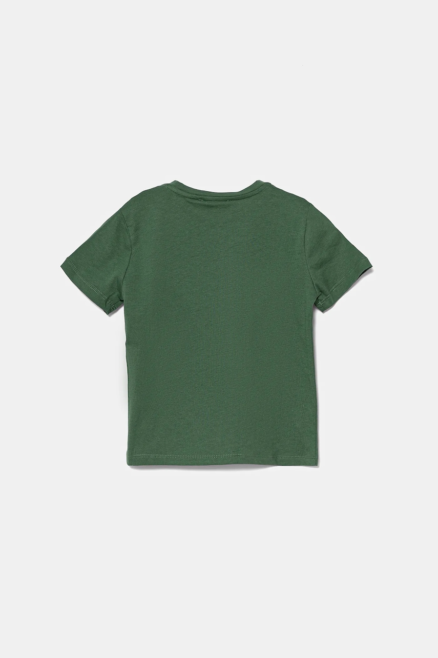Детская хлопковая футболка Emporio Armani цвет зелёный с принтом EB000421 AF15013 Детская хлопковая футболка Emporio Armani цвет зелёный с принтом EB000421 AF15013