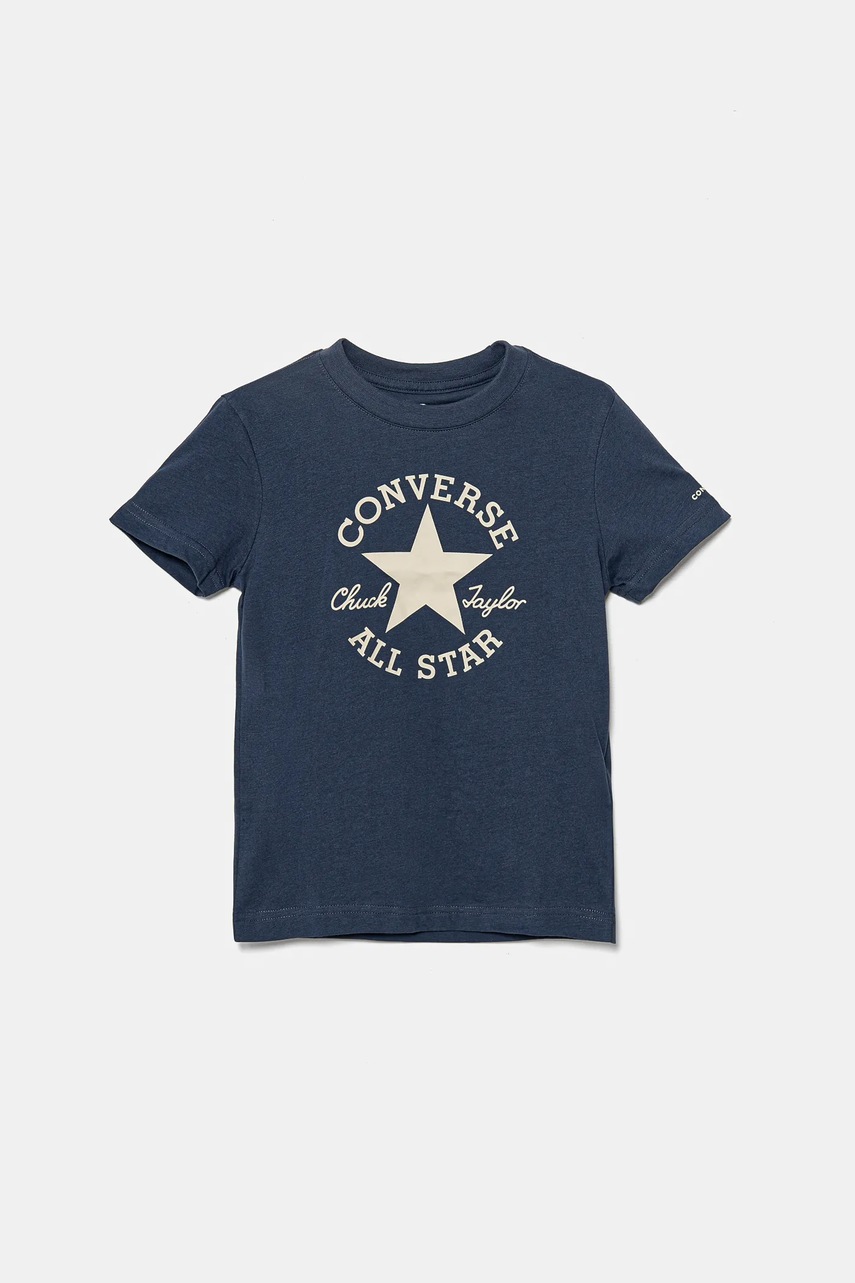 Converse tricou copii culoarea albastru marin, cu imprimeu, 8CD483