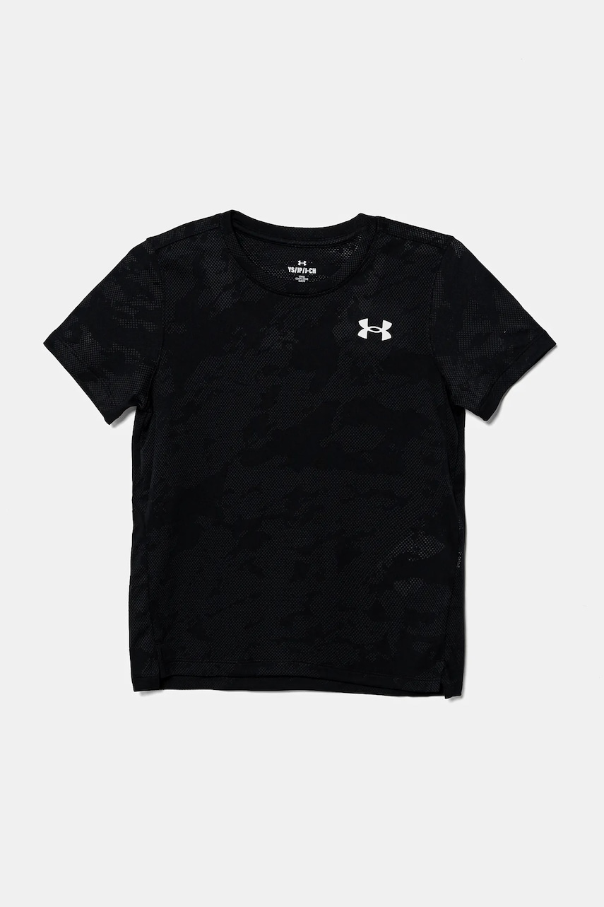 Under Armour tricou copii Tech Vent Jcqrd SS culoarea negru, neted, 1390019