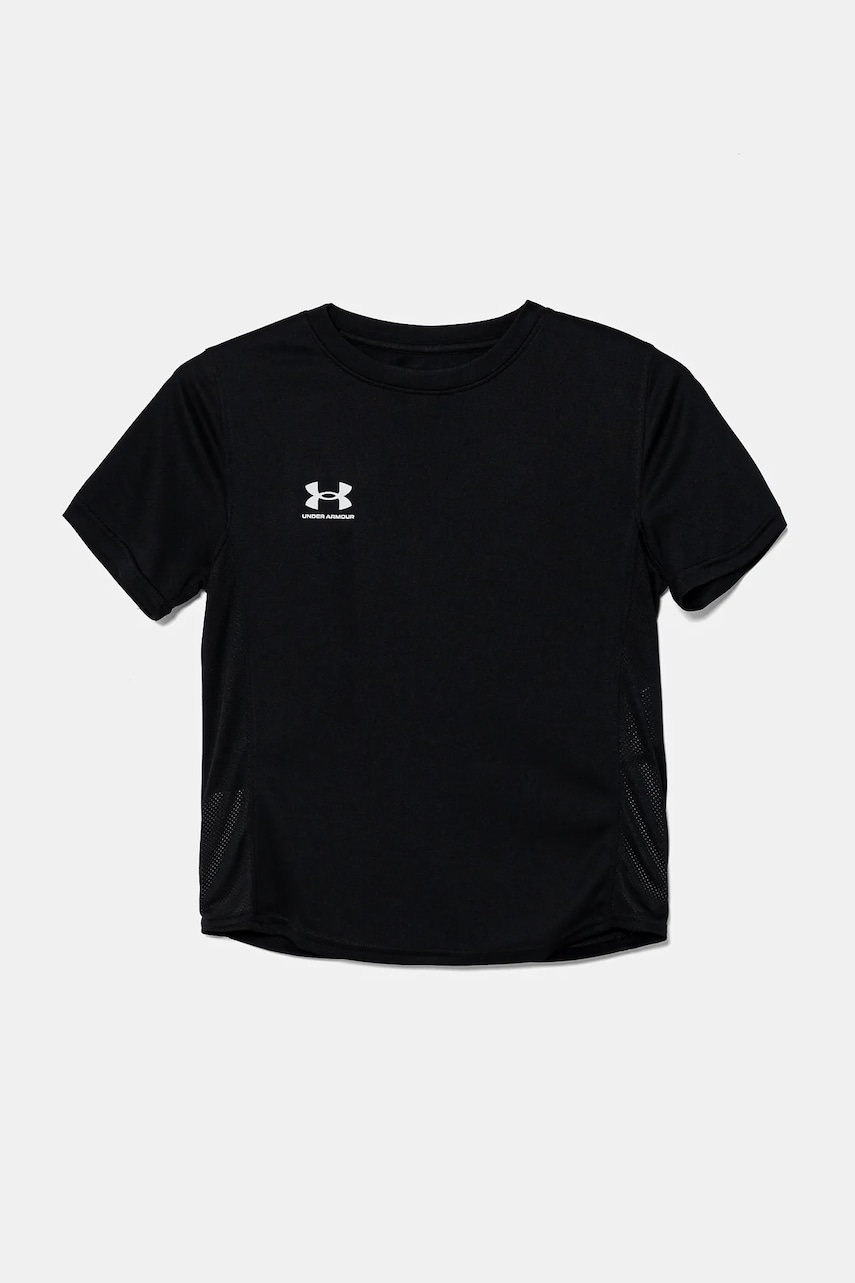 Under Armour tricou copii Challenger Train SS culoarea negru, cu imprimeu, 1379704 Under Armour tricou copii Challenger Train SS culoarea negru, cu imprimeu, 1379704
