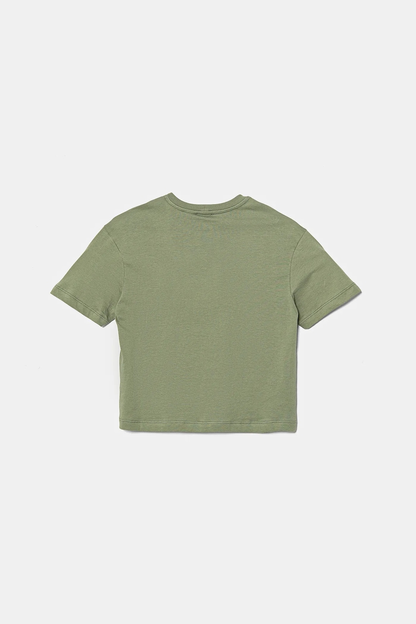 Детская хлопковая футболка United Colors of Benetton цвет зелёный с принтом 3I1XC10O4 Детская хлопковая футболка United Colors of Benetton цвет зелёный с принтом 3I1XC10O4