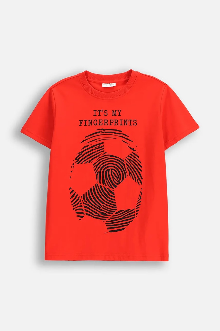 Coccodrillo tricou de bumbac pentru copii culoarea rosu, cu imprimeu, EVERYDAY BOY Coccodrillo tricou de bumbac pentru copii culoarea rosu, cu imprimeu, EVERYDAY BOY