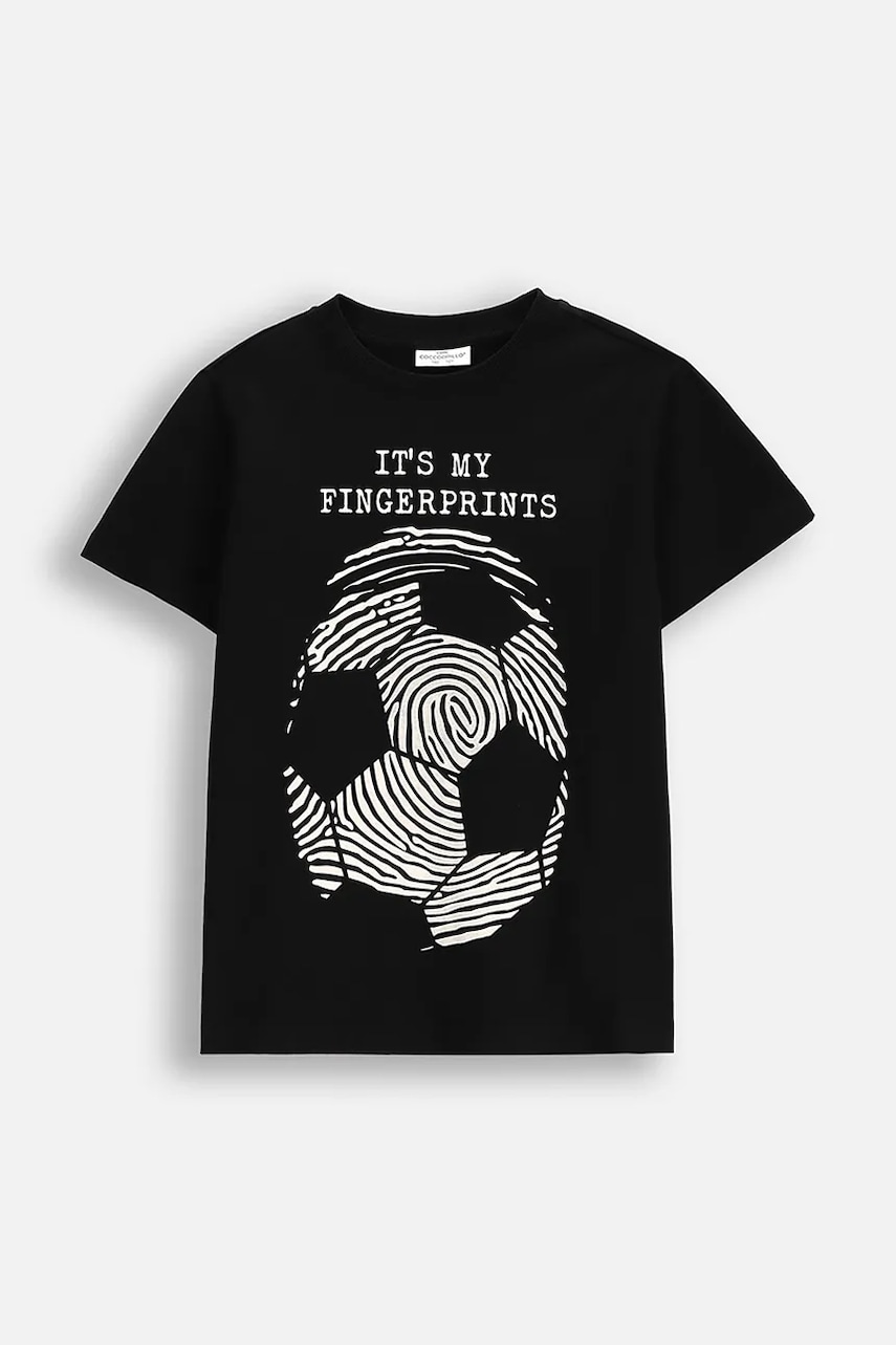 Coccodrillo tricou de bumbac pentru copii culoarea negru, cu imprimeu, EVERYDAY BOY
