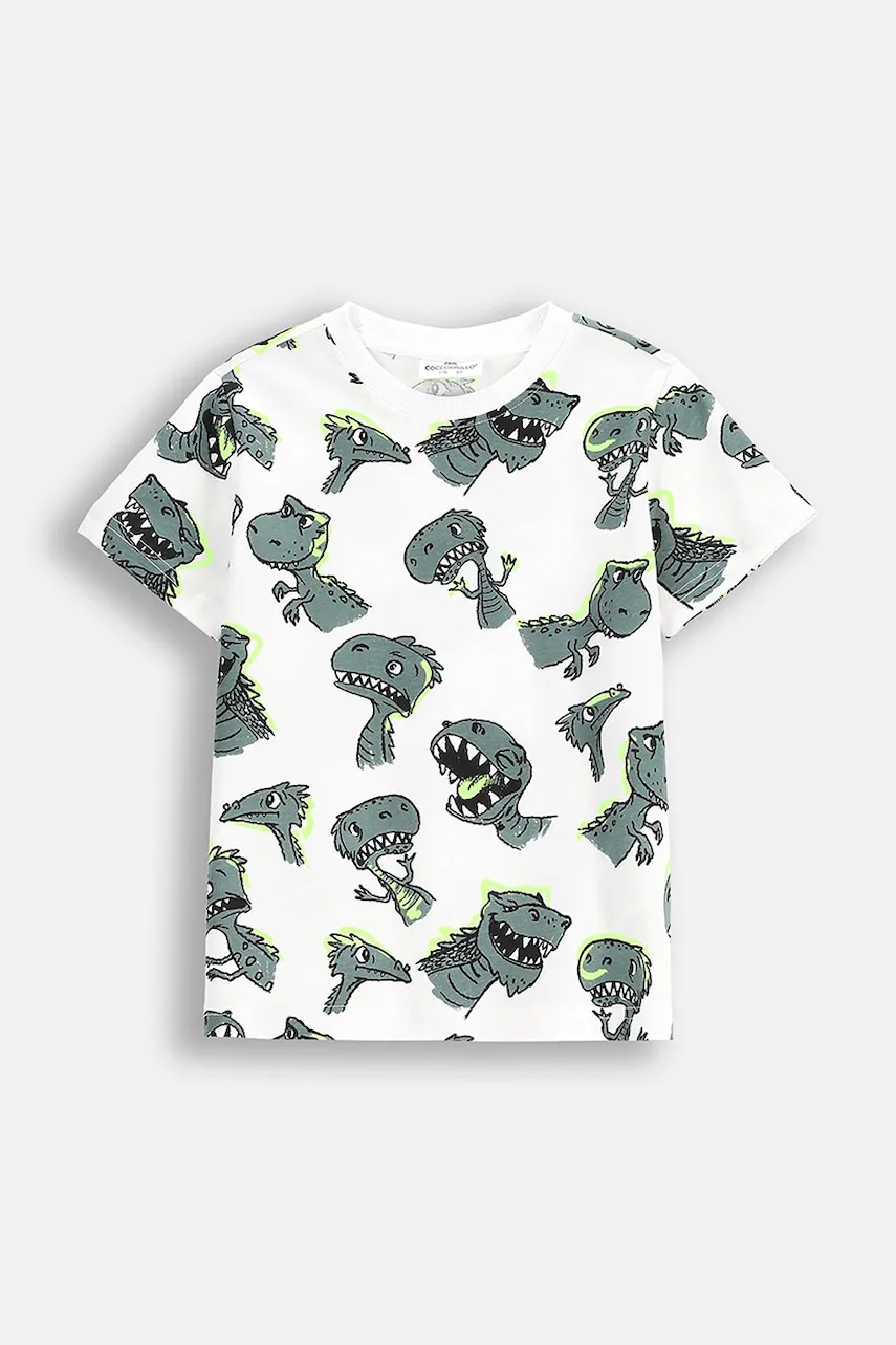 Coccodrillo tricou de bumbac pentru copii culoarea alb, cu imprimeu, EVERYDAY BOY