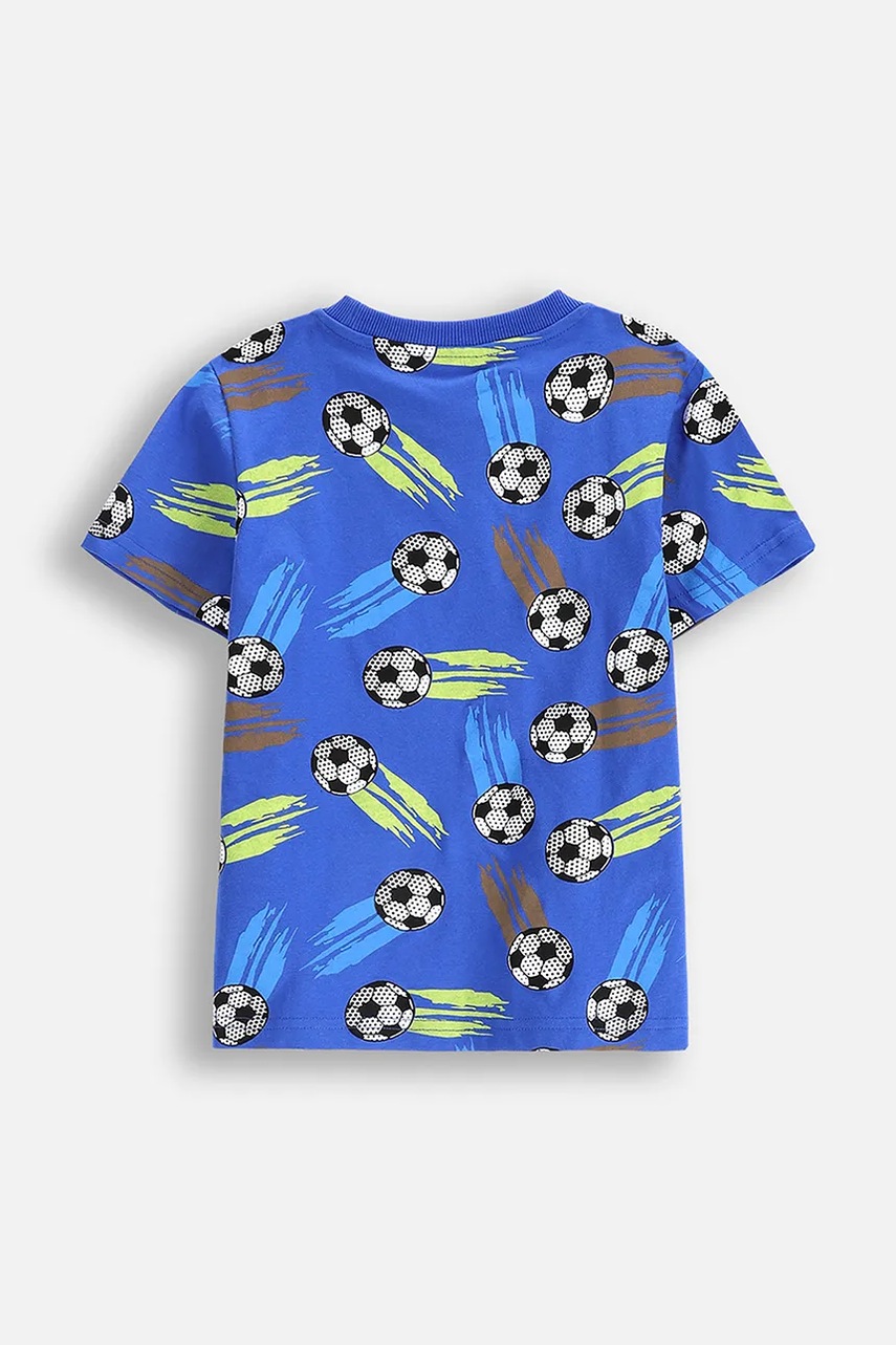 Детская хлопковая футболка Coccodrillo узорная MONOCHROME BOY KIDS