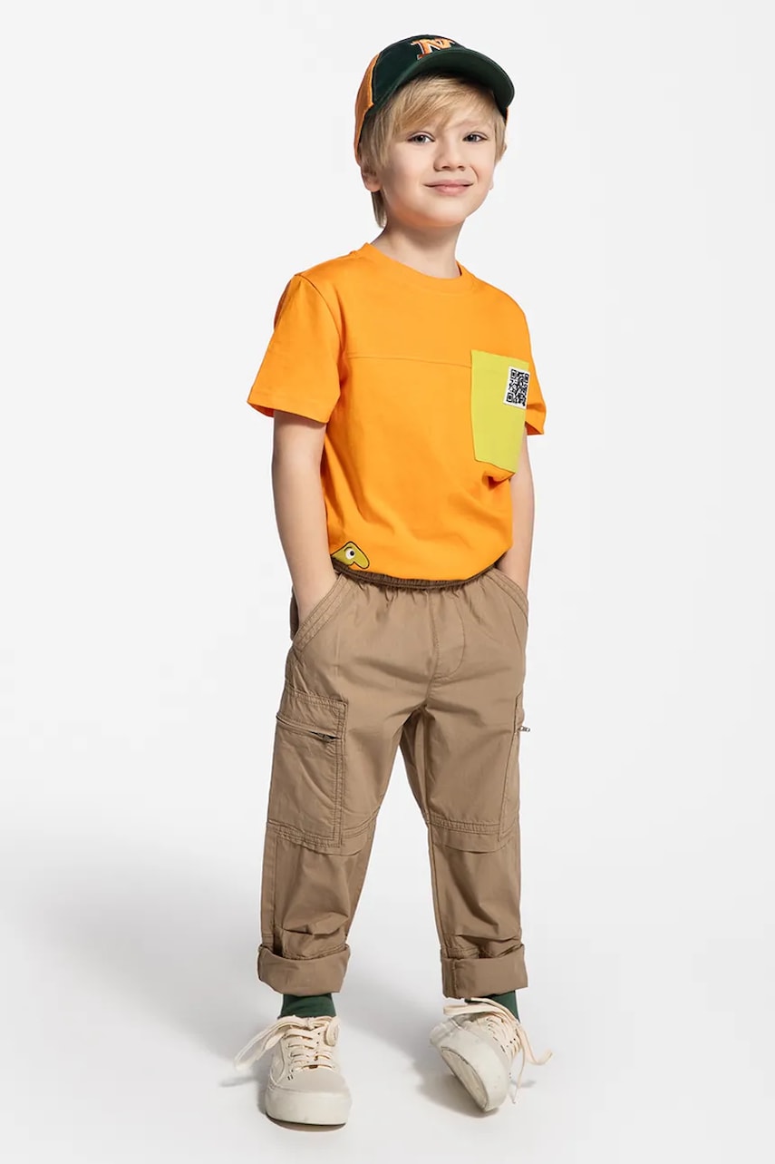 Coccodrillo tricou de bumbac pentru copii culoarea portocaliu, cu imprimeu, GAMER BOY KIDS Coccodrillo tricou de bumbac pentru copii culoarea portocaliu, cu imprimeu, GAMER BOY KIDS