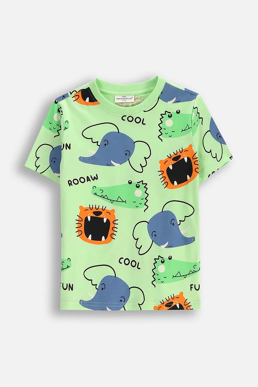 Coccodrillo tricou de bumbac pentru copii culoarea verde, cu imprimeu, EVERYDAY BOY