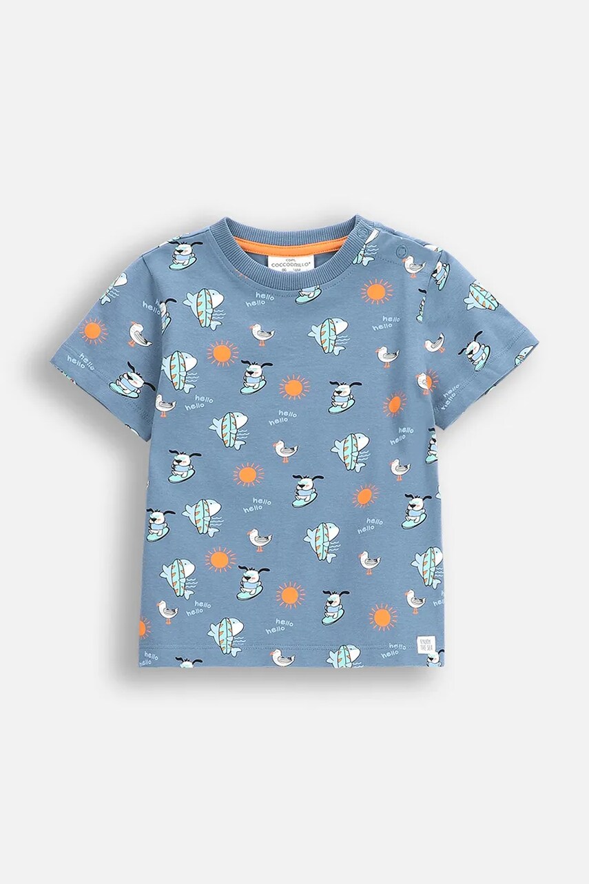 Coccodrillo tricou bebe cu imprimeu, HOLIDAY SPLASH BOY NEWBORN