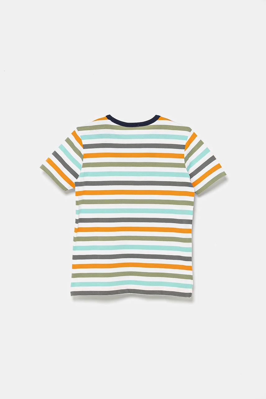 Детская хлопковая футболка United Colors of Benetton цвет бирюзовый узор 3FHXC10MW Детская хлопковая футболка United Colors of Benetton цвет бирюзовый узор 3FHXC10MW