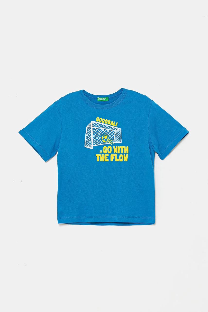 United Colors of Benetton tricou de bumbac pentru copii cu imprimeu, 3JERG10JQ