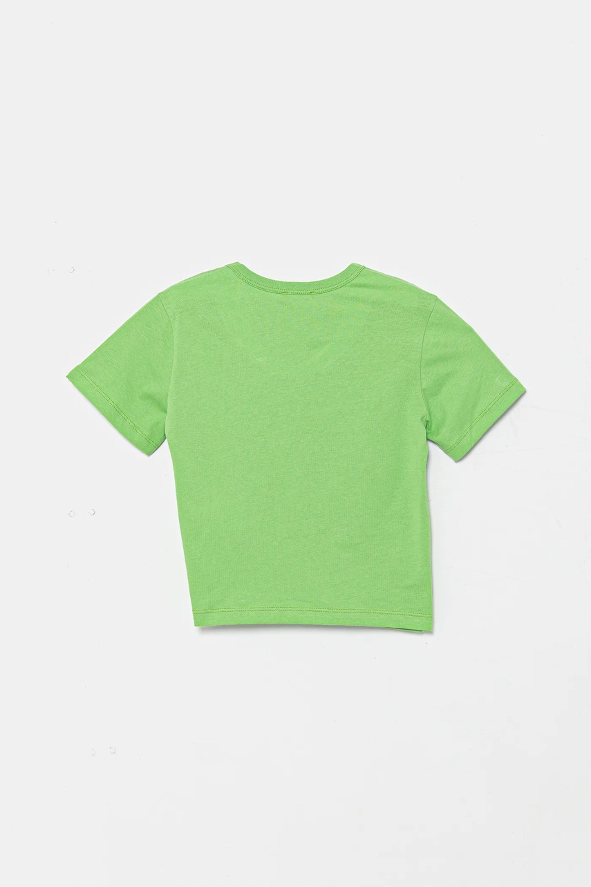 Детская хлопковая футболка United Colors of Benetton цвет зелёный с принтом 3JERG10JQ Детская хлопковая футболка United Colors of Benetton цвет зелёный с принтом 3JERG10JQ