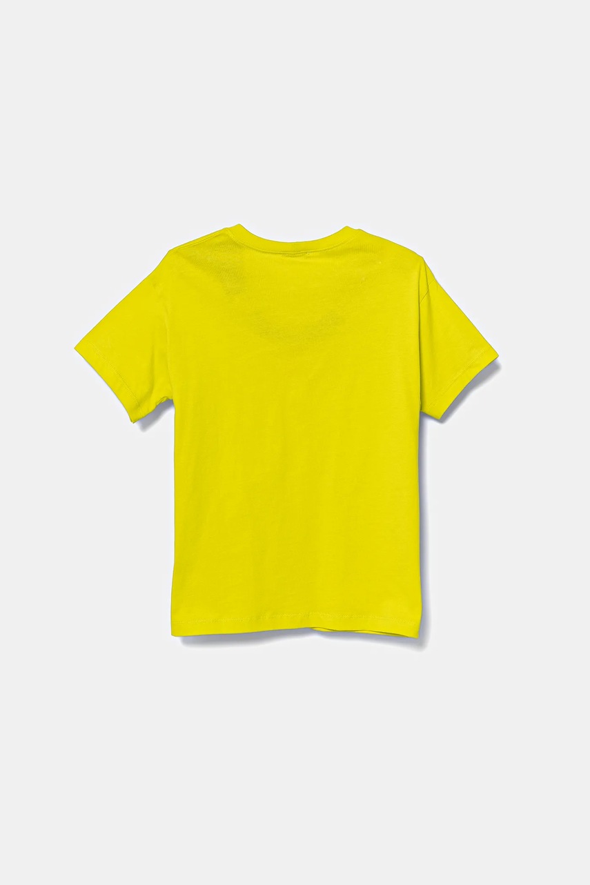 Детская хлопковая футболка United Colors of Benetton цвет зелёный с принтом 3I1XC10OO Детская хлопковая футболка United Colors of Benetton цвет зелёный с принтом 3I1XC10OO